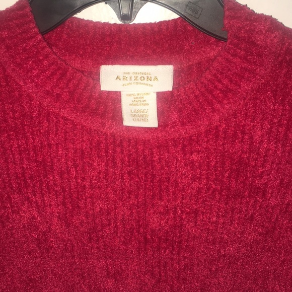 2/$25 ⬇️ Listing Vibrant Red Cozy Chenille Girl's Mock Neck Sweater - Picture 3 of 4